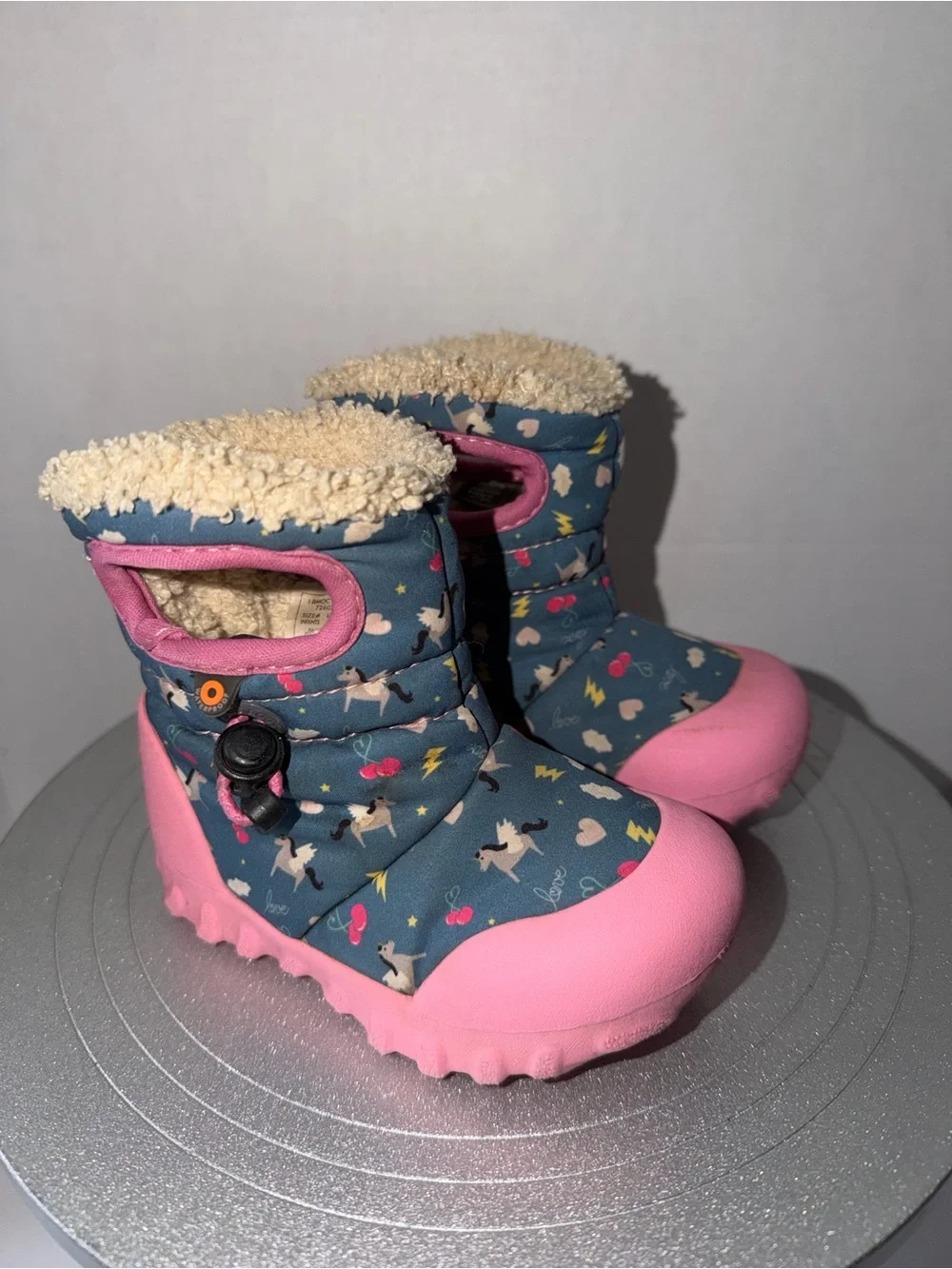 Bogs Rebound  Pegasus Hearts Boots Cozy Lined Boots Sz Infant 6
